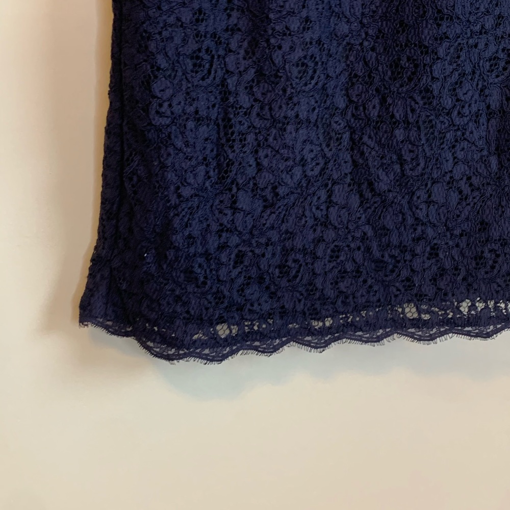Adrianna Papell Navy Lace Sheath Dress size 6 - Picture 4 of 6